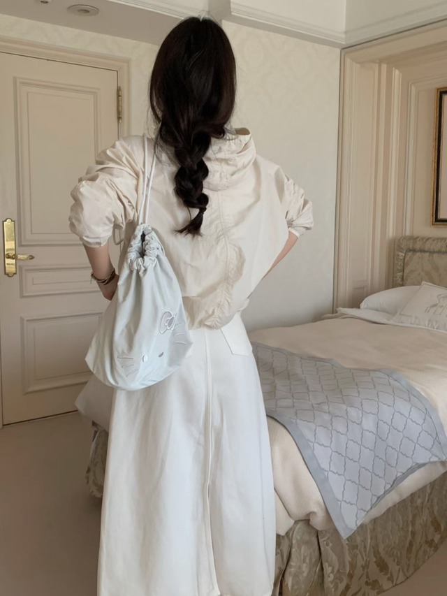 (即納) pretty young thing / Soft denim skirt -S-