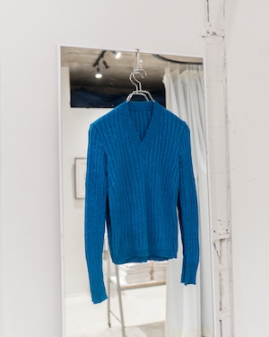 Glitter Rib Knit / Blue