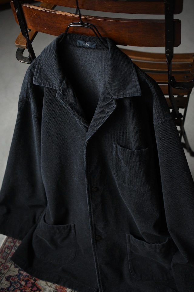 Cale / Stone Washed Corduroy Jacket (Charcoal)