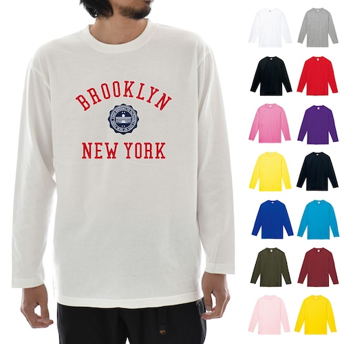 ジャスト カレッジ 長袖Tシャツ ブルックリン NY