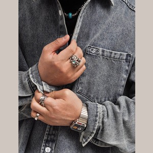 バンブーコットン・フェードデニムジャケット A2088