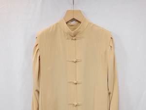 MAISON EUREKA “ RETRO MAXI CHINA BLOUSE “ PALE MUSTARD