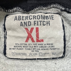 【Abercrombie & Fitch】ゆるだぼ スウェット パーカー プルオーバー オーバーサイズ 刺繍ロゴ XL アメリカ古着