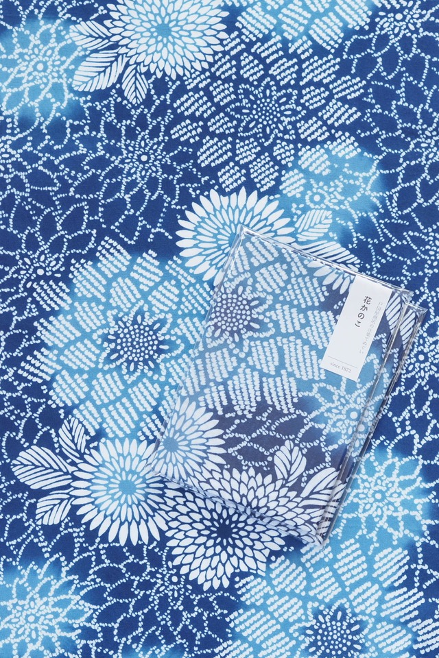 注染てぬぐい「花かのこ Blue」