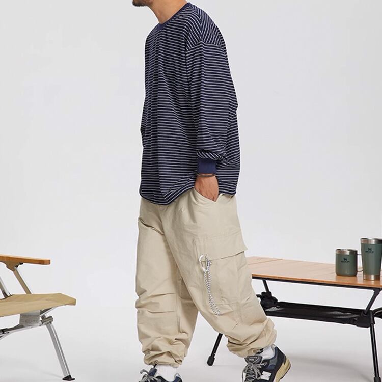 ★COLOR CONTRAST STRIPE SHIRT TOP　　　A0737