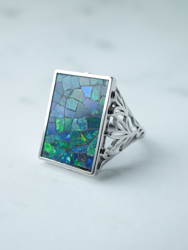 AGAPANTHUS  Mosaic Opal  Ring