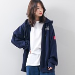 フードロゴ刺繍ジップアップパーカー