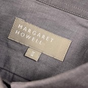 MARGARET HOWELL マーガレットハウエル 比翼 長袖シャツ 2/グレー レディース