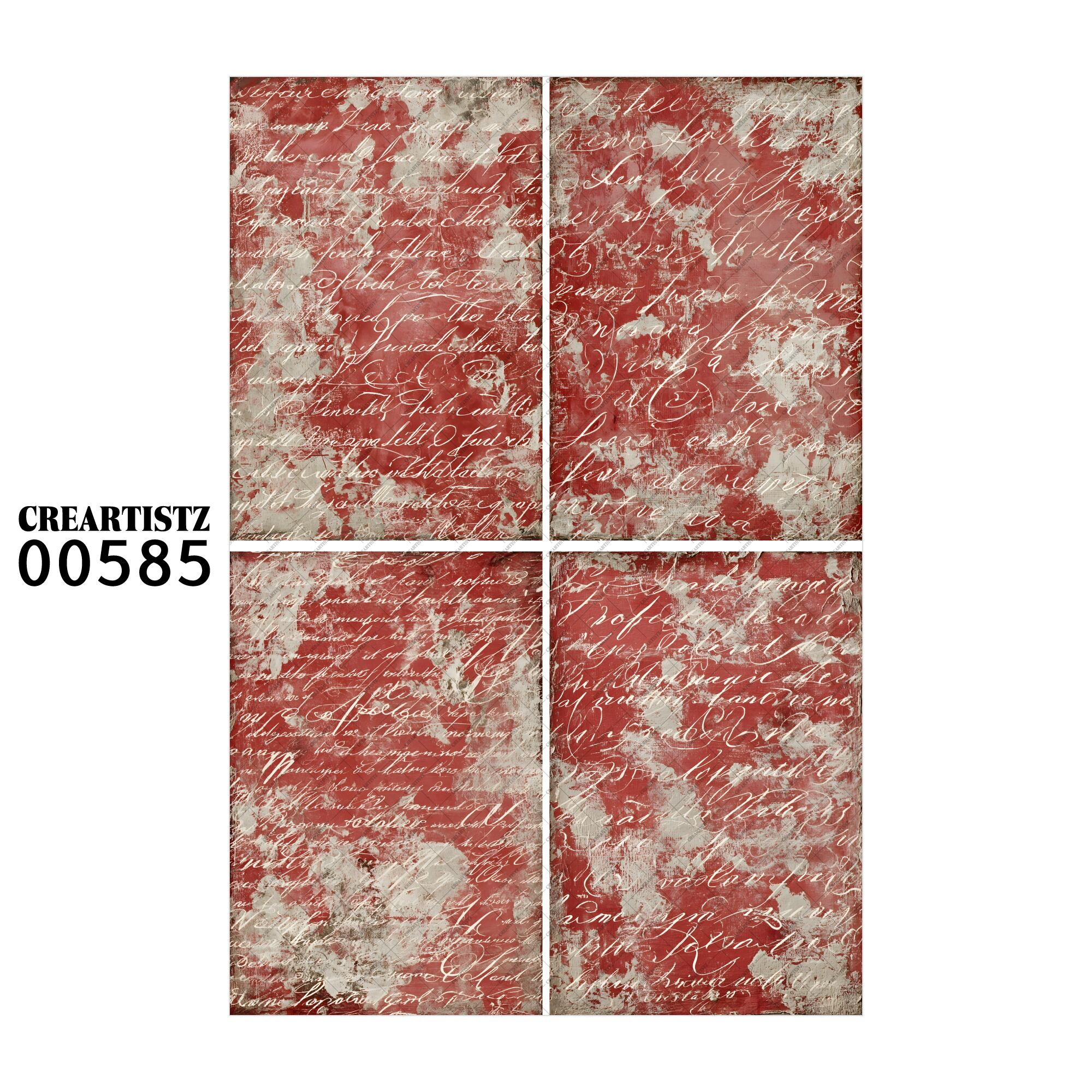 00585 背景 コラージュ素材 オリジナル 12枚セット (4種類×3枚) ペーパー/ステッカー CREARTISTZ