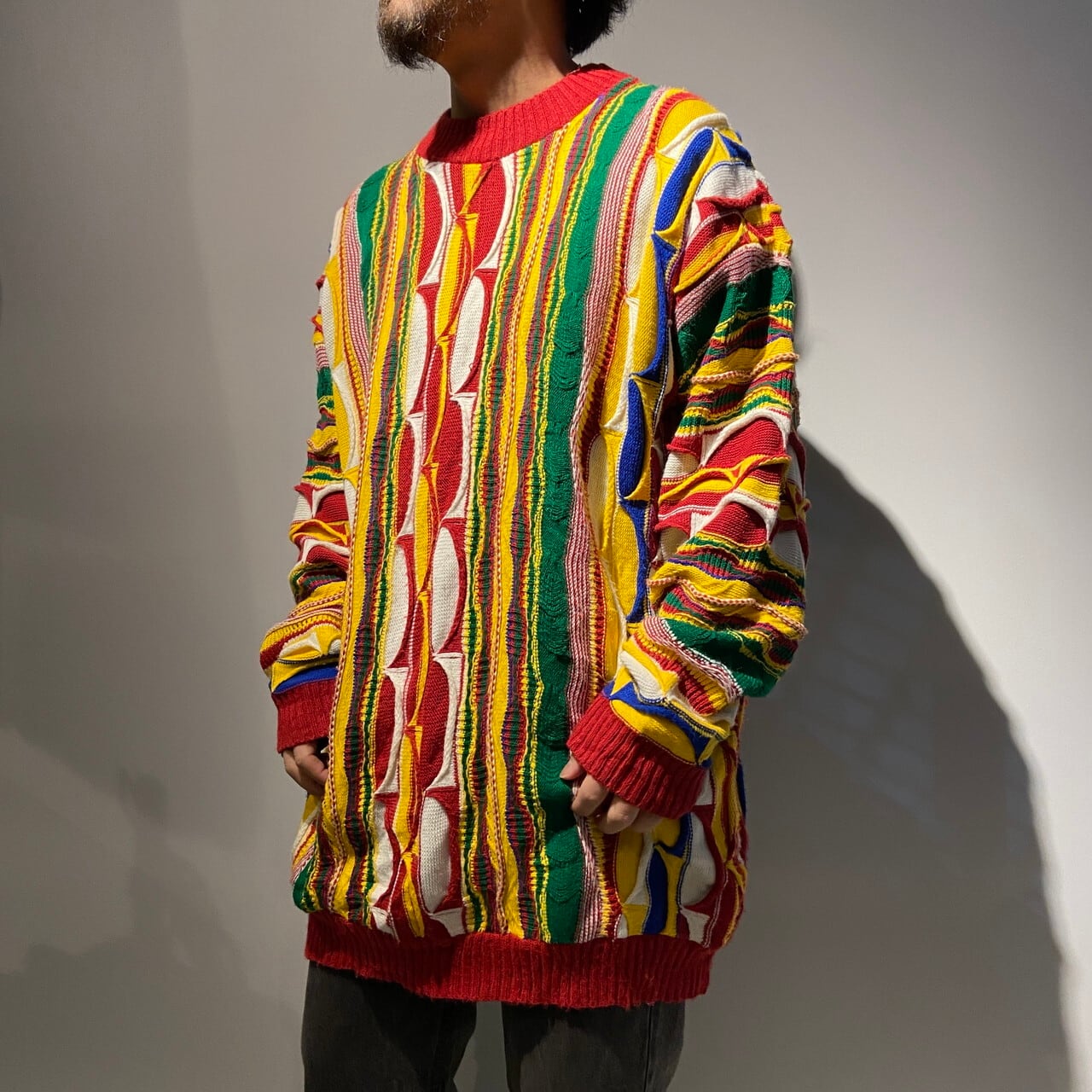 スーパービッグサイズ COOGI クージー ブートレグ 3Dニット セーター メンズ4XL相当 古着 Bootleg ビンテージ ヴィンテージ  【ニットセーター】【NEW23】 | cave 古着屋【公式】古着通販サイト