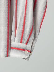 Snake Stripe Open-Neck L/S Shirt