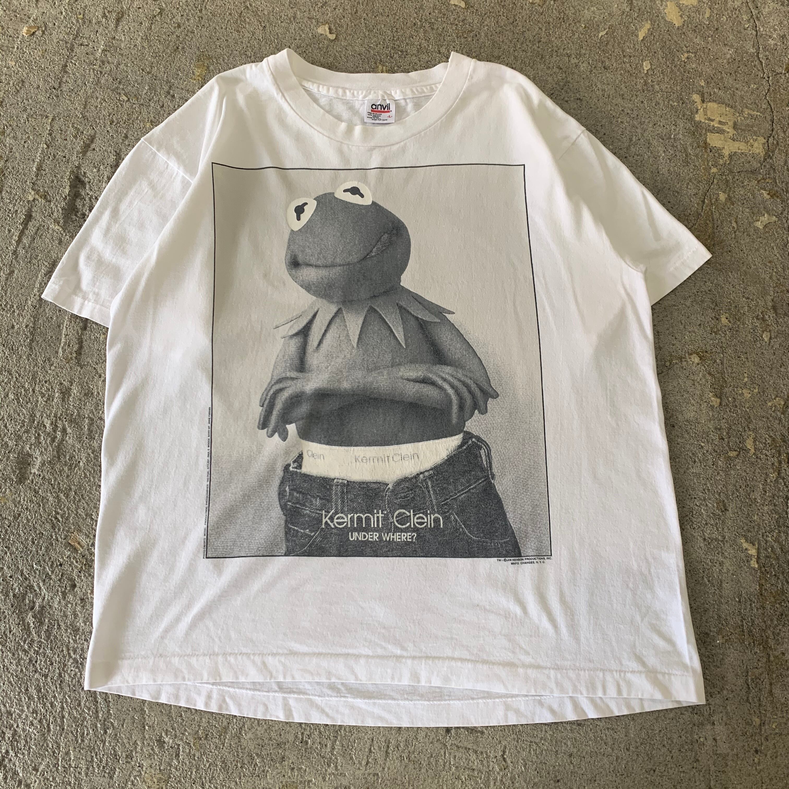 90年代 Changes KERMIT カーミット kermit clein キャラクタープリントTシャツ USA製 メンズL ヴィンテージ /eaa350926