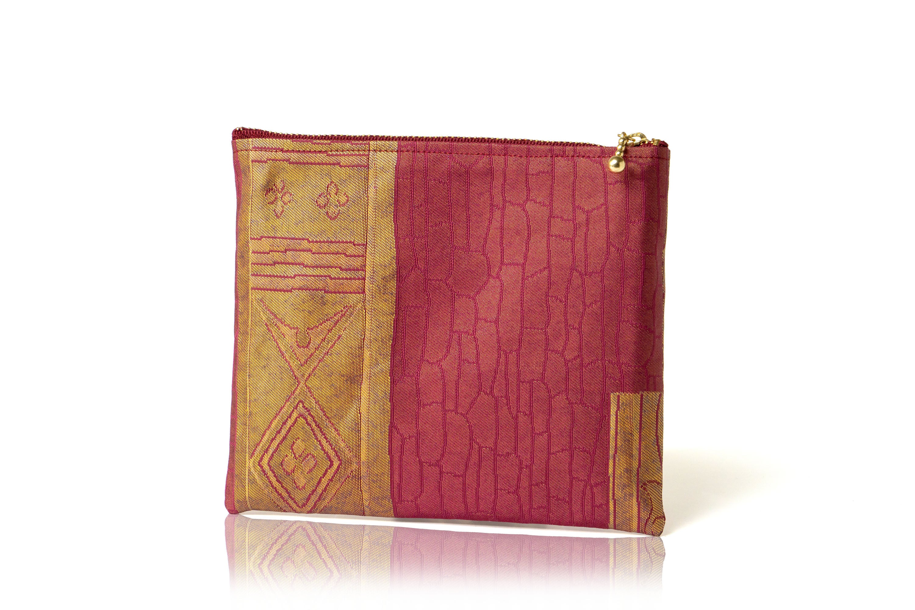 ポーチS/古代錦/陶調段紋/濃蘇芳/OPS-KOD-M1013-C91-3