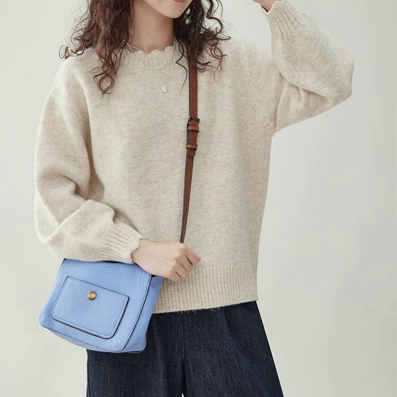 スカラップネックセーター M0805