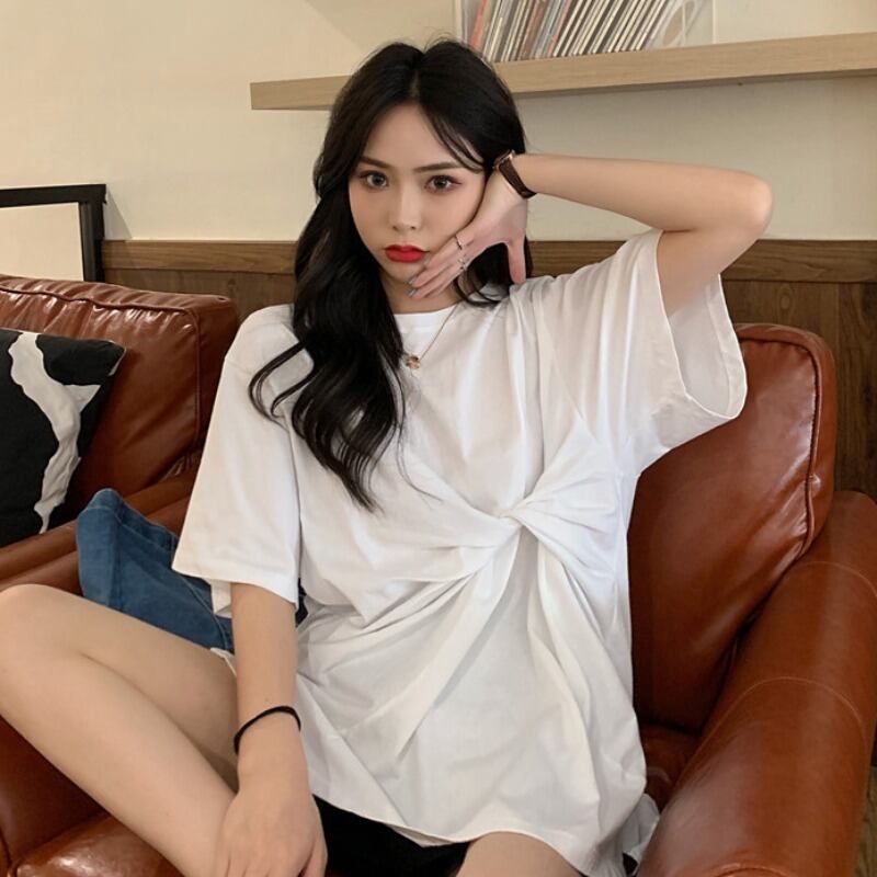 白い服2020夏オールマッチTシャツバージョンルーズで薄いトップ半袖ボトミングシャツレディースインスティッド 1号婦人73959616197