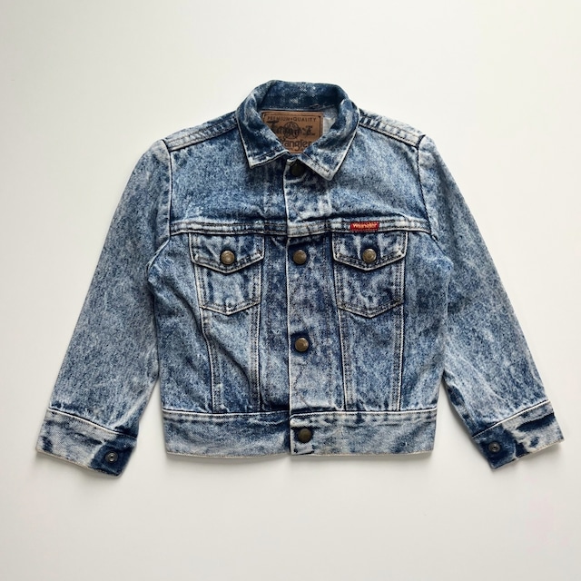 ＜VINTAGE＞Kids Wrangler Denim Jacket 3Ý相当 (2610JK02)｜キッズ ラングラー ヴィンテージ デニムジャケット