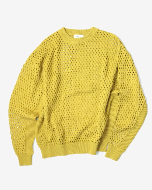 DEMARCOLAB｜LG VENT KNIT CREWNECK SW -Mustard-