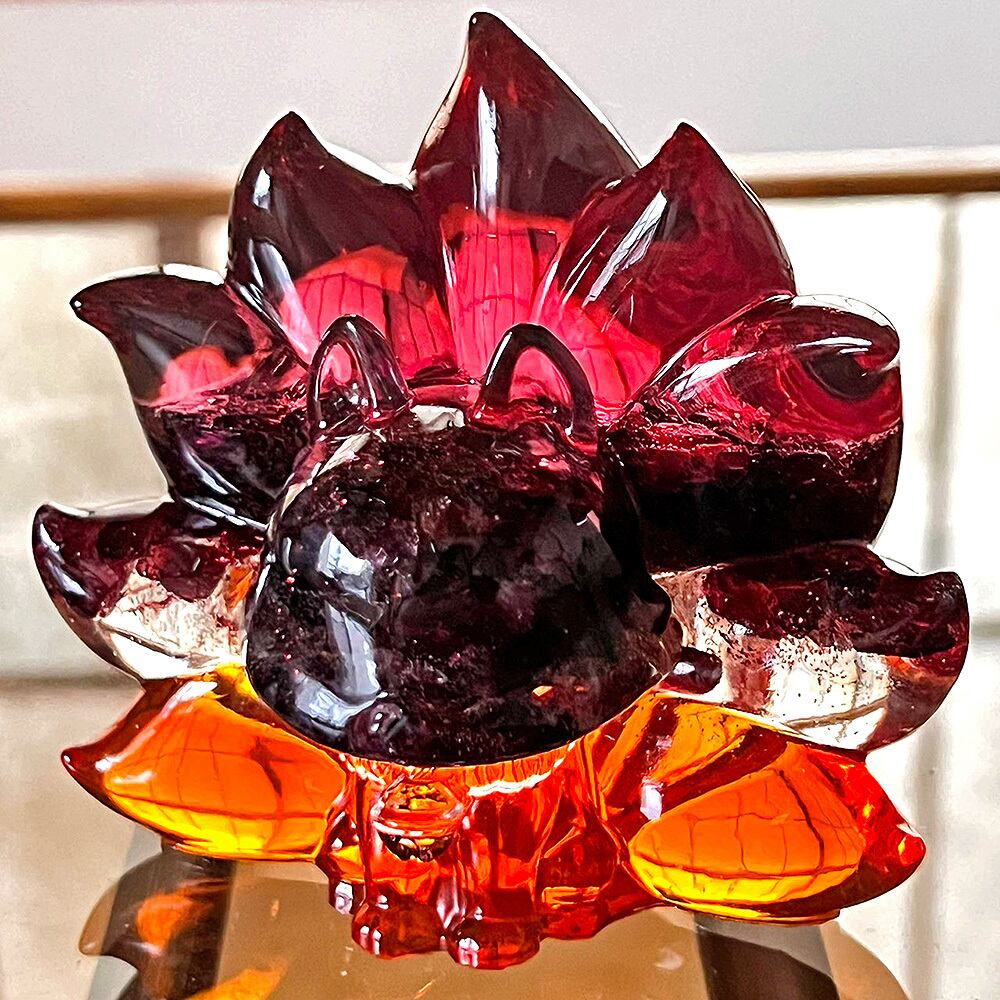 【1点もの】九尾の狐オルゴナイト ガーネット