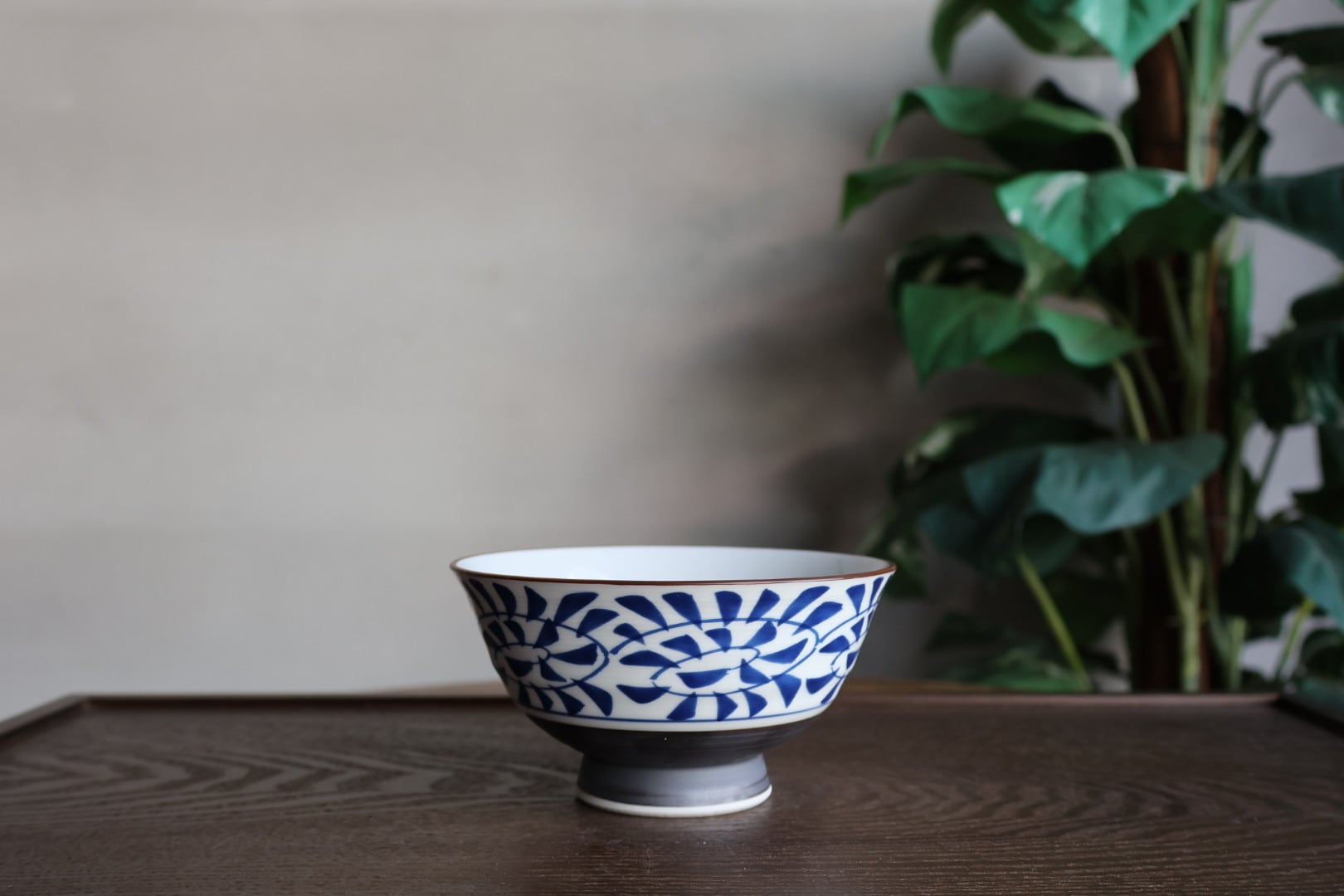 有田焼 錦蛸唐草 飯碗 大・青