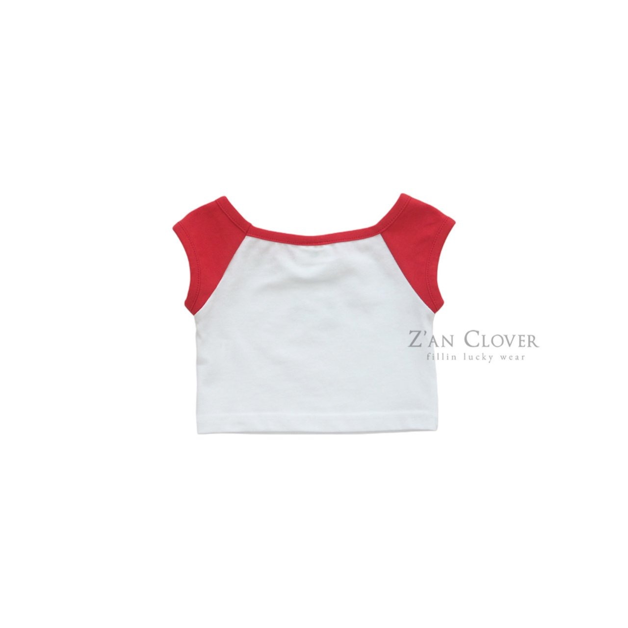 [Z’AN CLOVER] 15-Color Crop Tee +fee2 / [지안클로버] 15배색크롭티