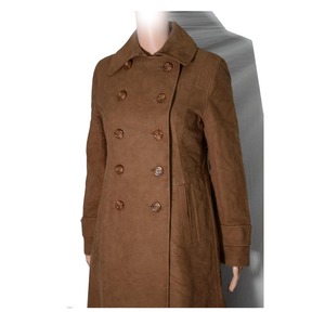 DKNY    moleskin　double breasted long coat