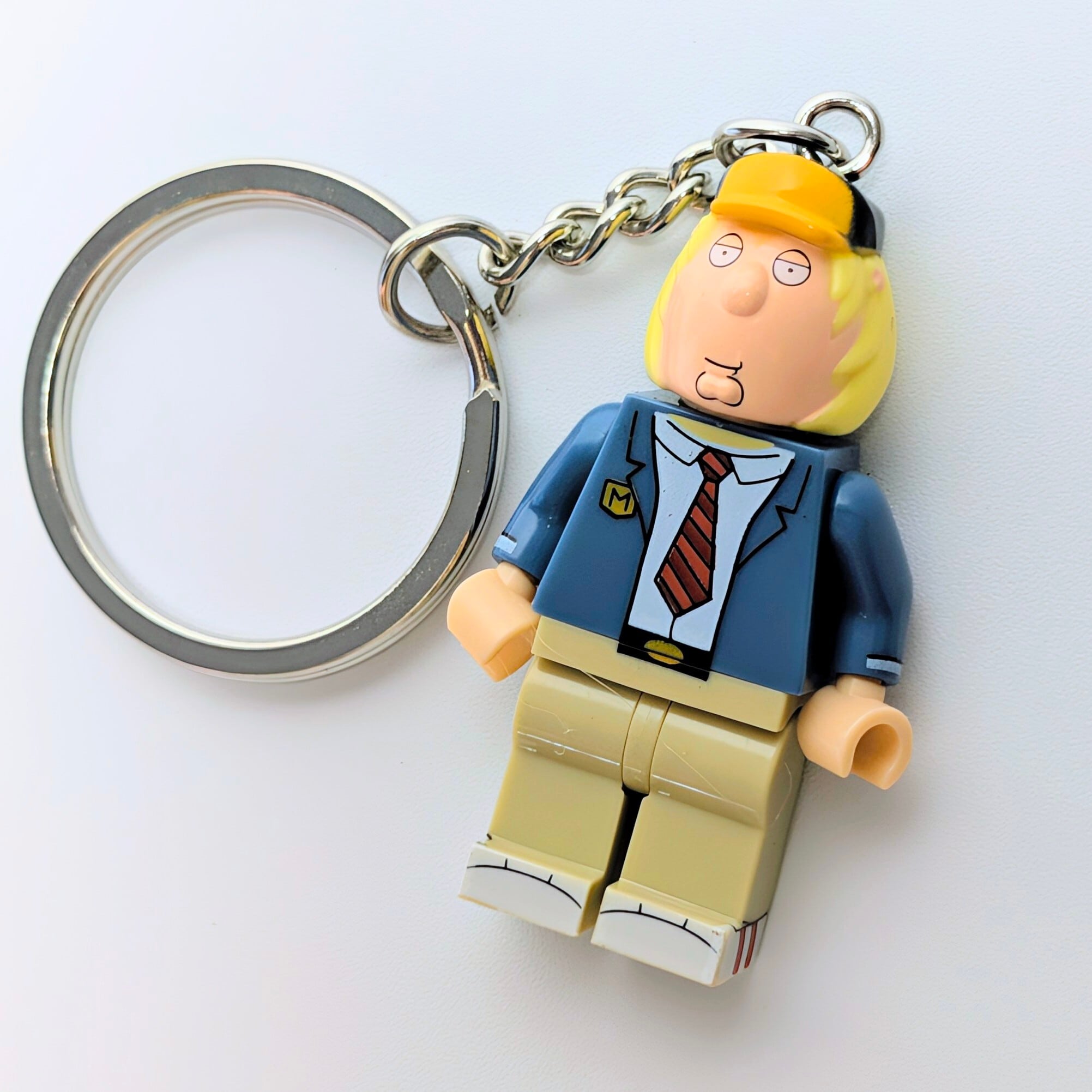 ★ブロックフィギュアキーホルダー★【 Family Guy ( ファミリー・ガイ ) 】クリス・グリフィン〚アメリカン雑貨 アメトイ〛