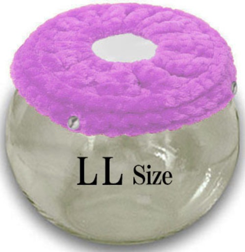 【LLサイズ】パープル　チンチラ　デグー　砂浴び容器　飛び散り防止　ブラッシング効果  Chinchilla's glass ball for dust bath [LLsize] fluffy ring is [ purple color] .