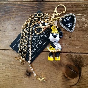 Dead Stock Minnie Mouse Bag Charm Gold 