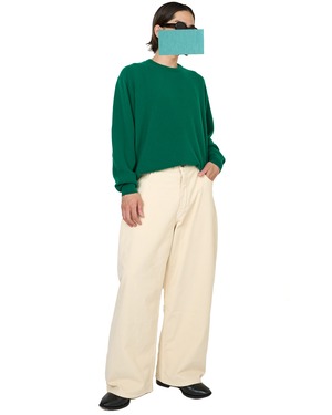ssstein "PURE CASHMERE KNIT CREW NECK LS〔GREEN〕"