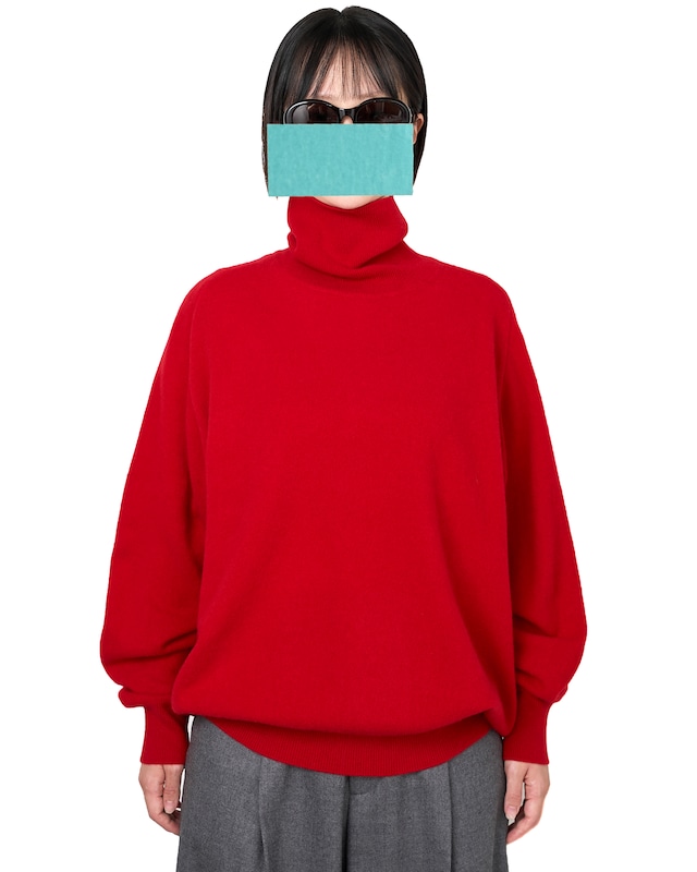 ssstein "EXTRA FINE WOOL KNIT TURTLE NECK LS〔RED〕"