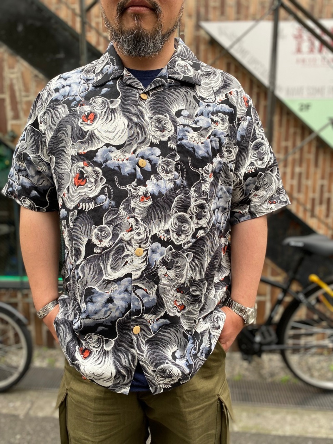 HOUSTON / LINEN ALOHA SHIRT - 百虎 - - 2