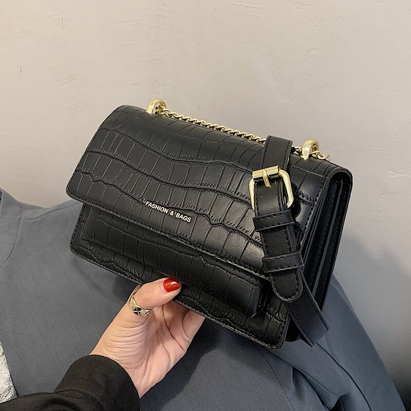 オールマッチチェーンショルダースモールバッグメス2020人気の新しい流行のファッションネットレッドテクスチャメッセンジャーウエスタンスタイルスモールスクエアバッグ Tiancai_Wing_Bag83563126465