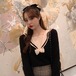 トップス セーター ミディアム丈 袖あり 長袖 襟付き セーラー襟 ストレート リボン ニット かわいい 大人可愛い きれいめ おしゃれ 大人可愛い ラブリー キュート ガーリー 存在感 無地 秋 冬 ハロウィン クリスマス 2020 10代 20代 レディース 学生 デート お出かけ 休日 イベント カフェ ショッピング 着回し 普段使い オルチャン ファッション モテ インスタ映え デートコーデ スクールテイスト XL 2XL 3XL 4XL 大きいサイズ ブラック