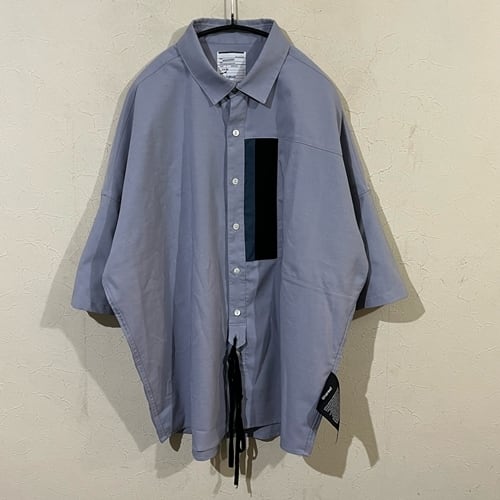 SHAREEF シャリーフ 21533002 SWITCHING S/S SHIRTS 半袖シャツ ブルー ...