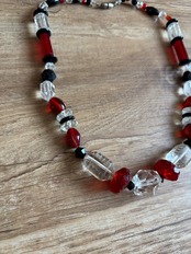 vintage contrast design necklace-5139-7