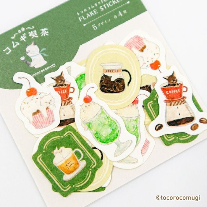 和紙フレークシール 喫茶 トコロコムギ | tocorocomugi store