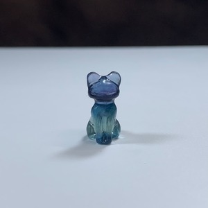 2.透明度有・可愛いフローライトねこちゃん