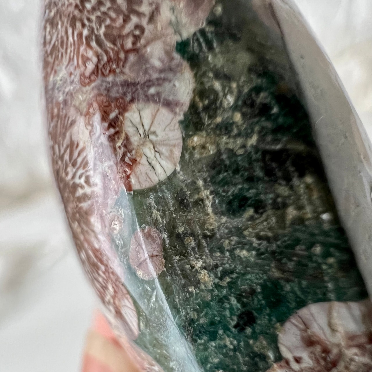 グリーンフラワージャスパー4*天然石インテリア*置き物