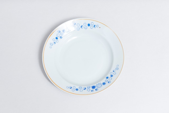 ヴィンテージ　パチパチ柄スープ皿　プロレターリ陶器工場　旧ソ連　0501