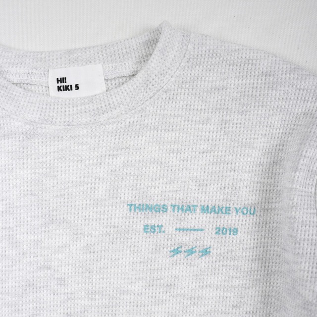 《送料無料》予約:ワッフルリブT【HIKIKI】※ジュニアサイズ