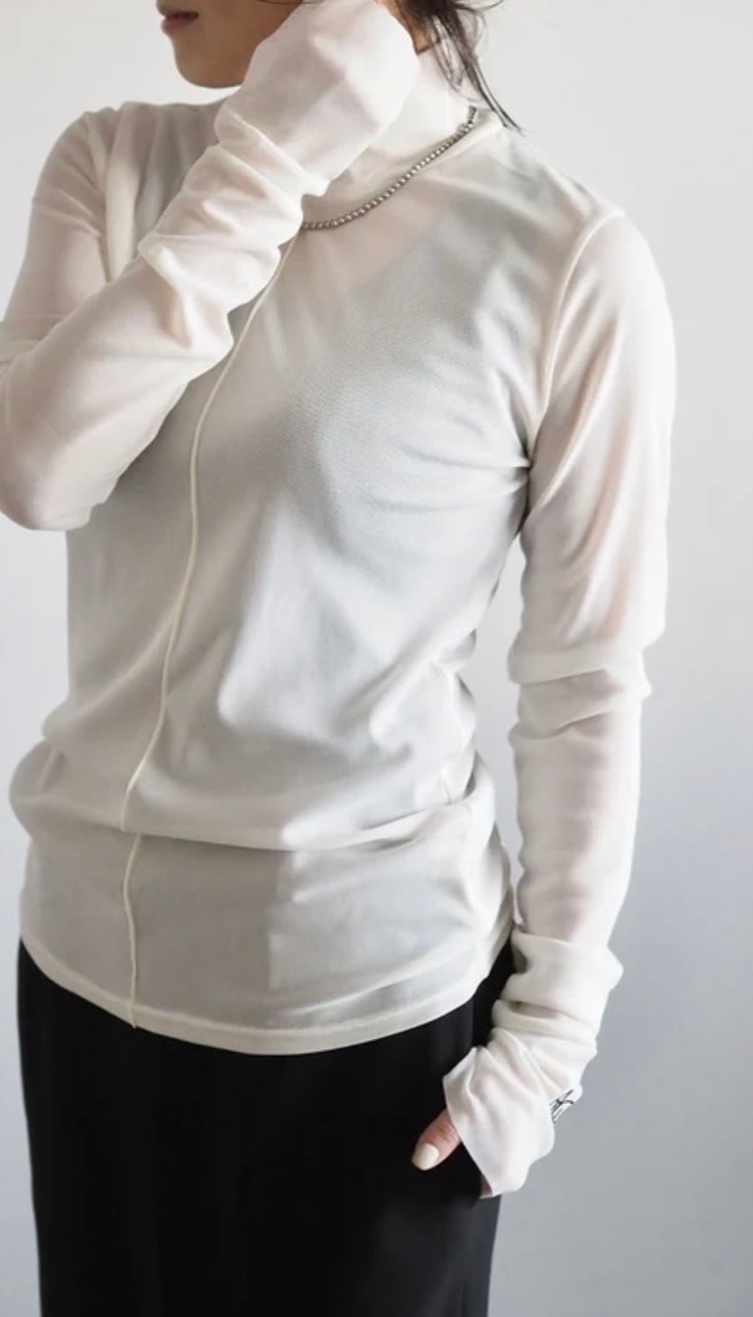 ANIECA 】 High neck ANC Sheer Tops | valance 福井｜レディース