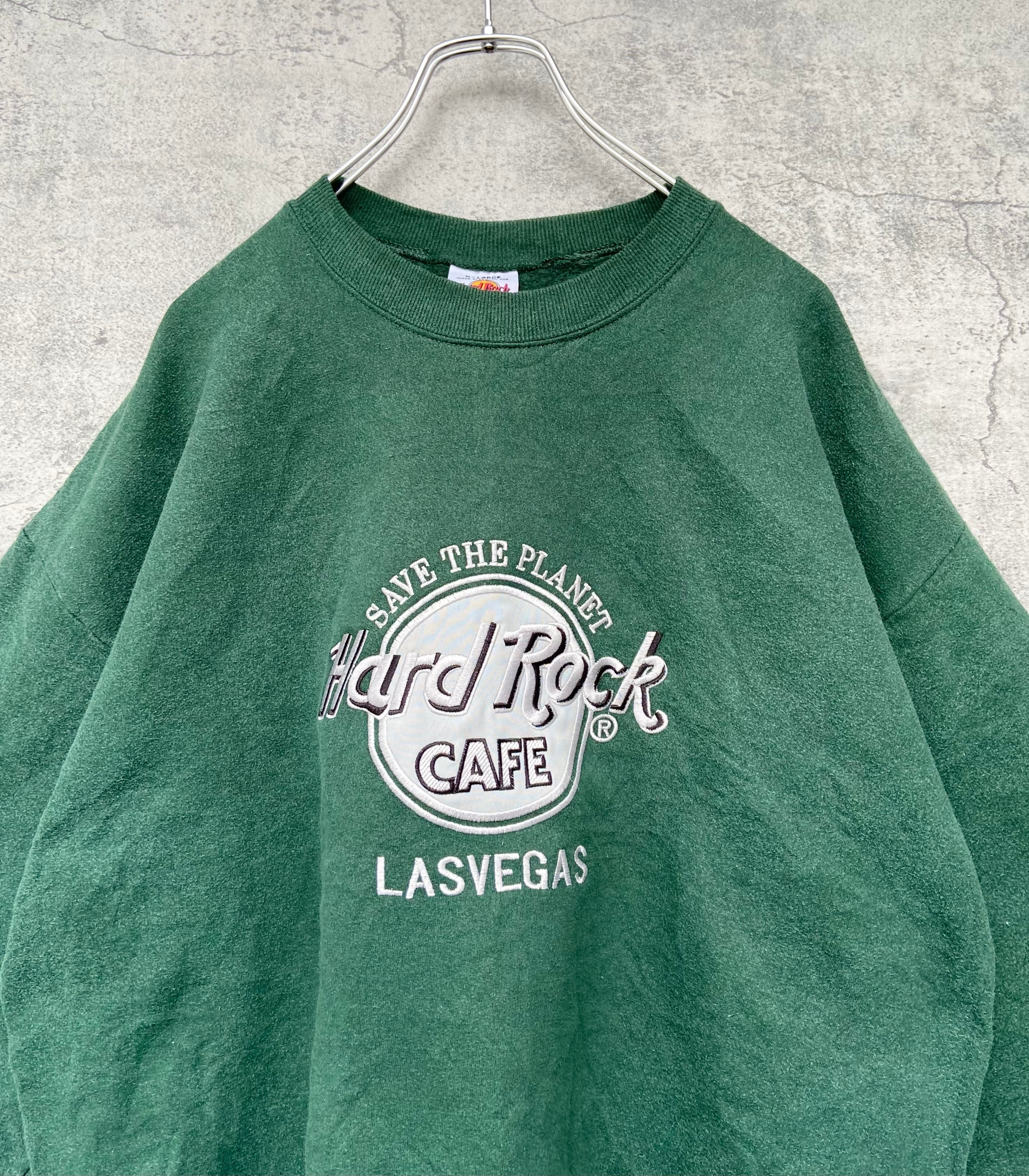 Hard Rock CAFE スウェット　刺繍ロゴ　銀ロゴ　USA製　90s