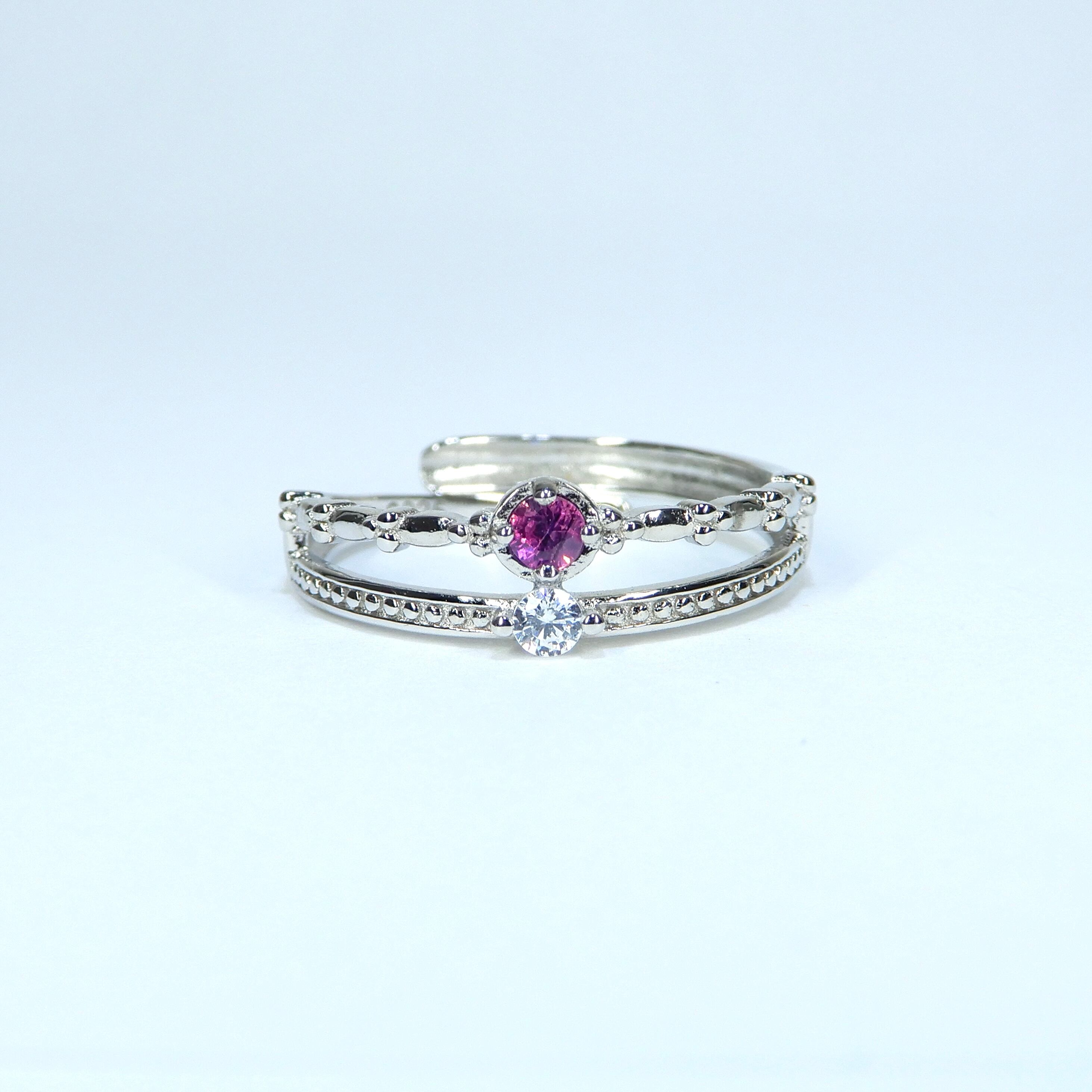 Futae Ring♦︎非加熱サファイア♦︎WGカラー