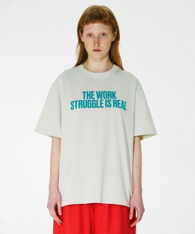 [SCULPTOR] Work Struggle Tee Dirty White