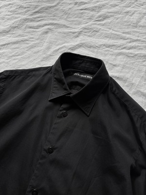 "ISSEY MIYAKE MEN" Black Cotton Shirt