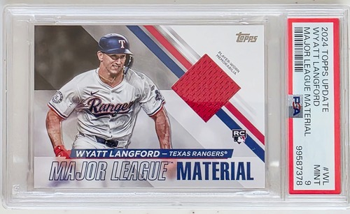 2024 Wyatt Langford PSA 9 Material RC