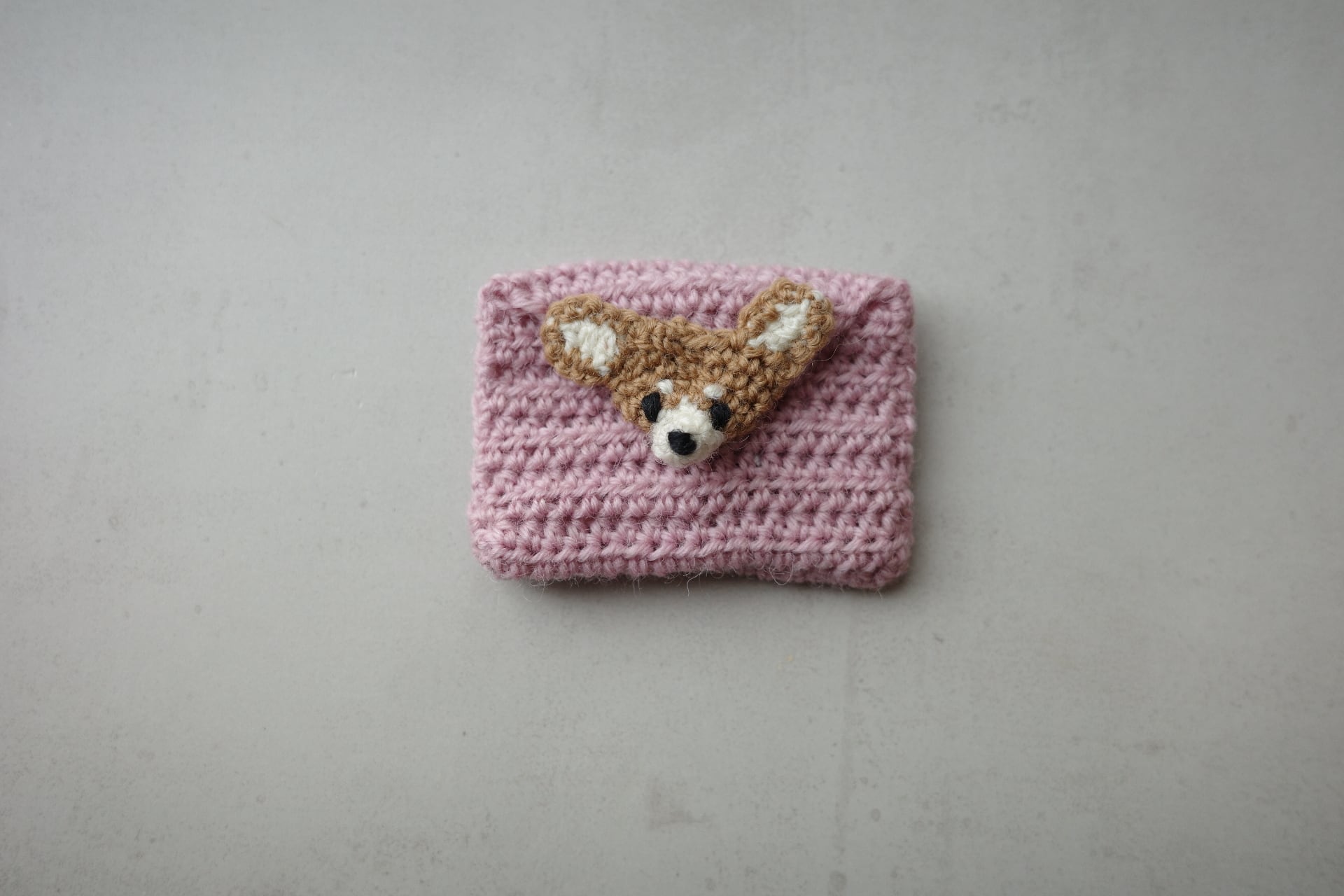 チワワのミニミニポーチ・ピンク(7×5cm)