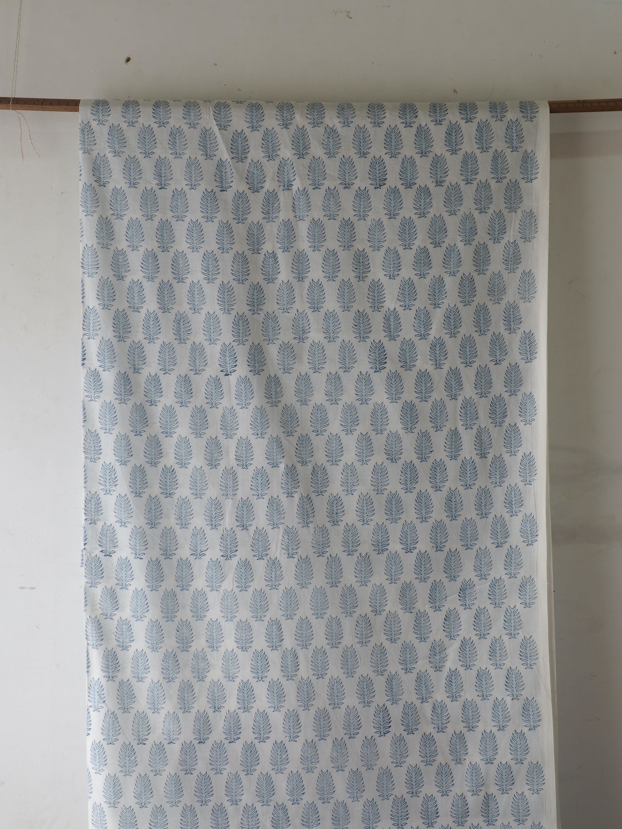 block print fabric c56 light blue