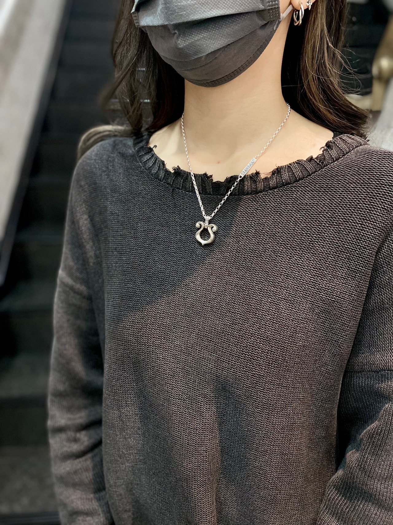 RHYTHMIC HORSESHOE LARGE NECKLACE #1 with GODSIZE® I.D. TAG / リズミックホースシューラージ#1ネックレス ゴッドサイズ® I.D.タグ