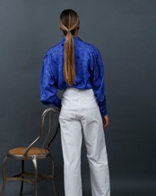 1990's Louis Feraud / Geometric Pattern Blouse